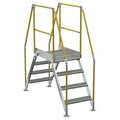 Vestil 4 Step Galvanized Steel Cross-Over Ladder 79"x82.15" 500lb Capacity COL-4-36-23-HDG